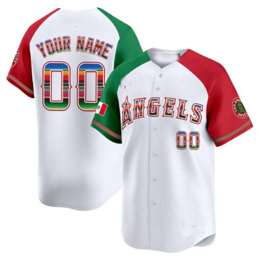Custom Los Angeles Angels Mexico Vapor Premier Limited Jersey ¨C White RONA