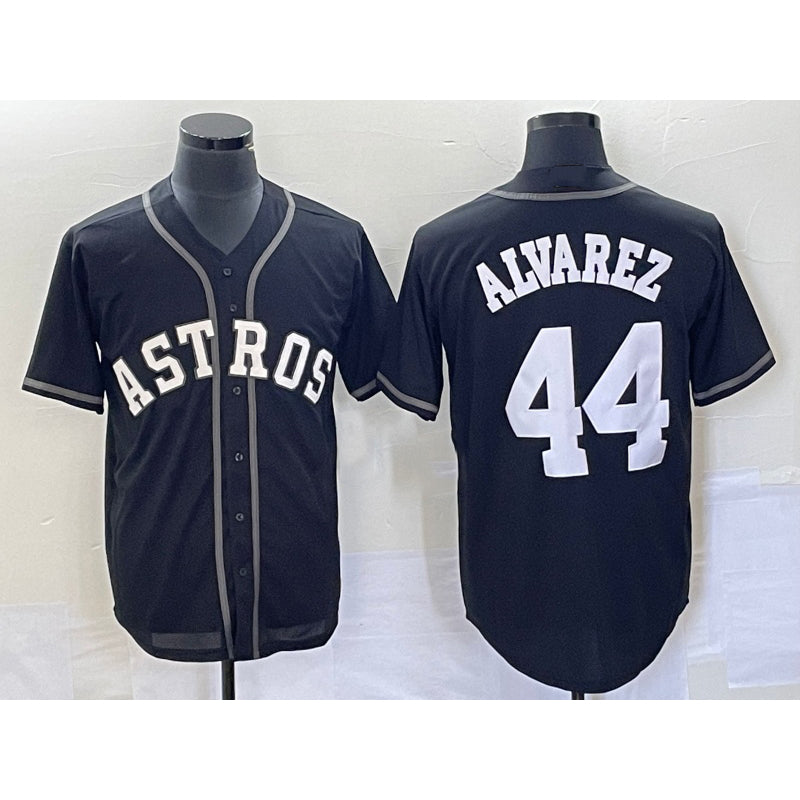 Houston Astros #44 Yordan Alvarez Black RONA Cool Base Stitched Jersey