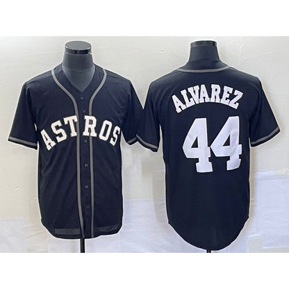 Houston Astros #44 Yordan Alvarez Black RONA Cool Base Stitched Jersey