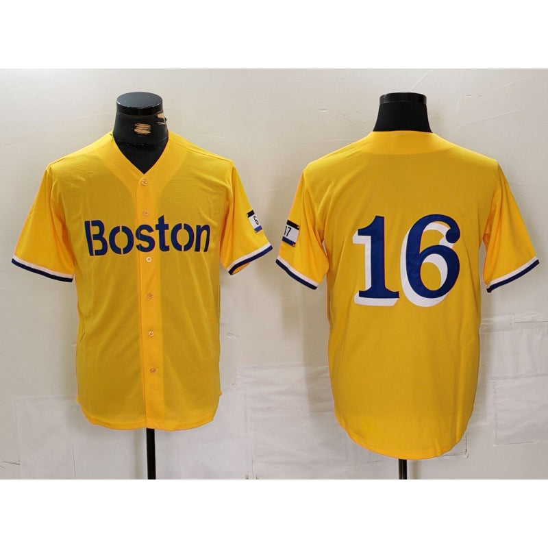 Boston Red Sox #16 Jarren Duran Gold RONA City Connect Stitched Jersey