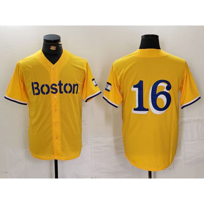 Boston Red Sox #16 Jarren Duran Gold RONA City Connect Stitched Jersey