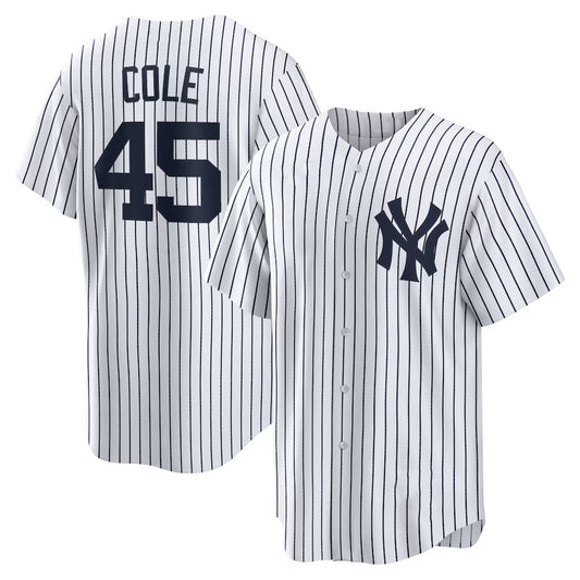 New York Yankees #45 Gerrit Cole White RONA Home Replica Player Name Jersey 2