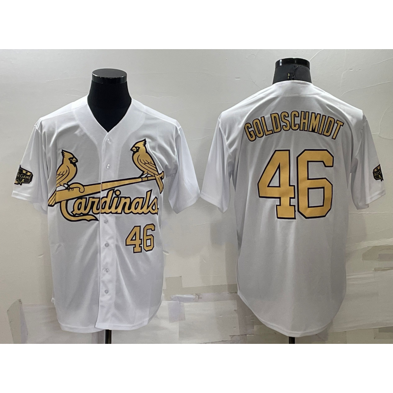 St. Louis Cardinals #46 Paul Goldschmidt Number White RONA 2022 All Star Stitched Cool Base Jersey