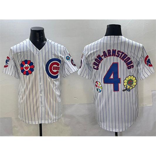 Chicago Cubs #4 Pete Crow-Armstrong White RONA 2025 Tokyo Series Limited Stitched Jersey