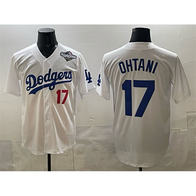 Los Angeles Dodgers #17 Shohei Ohtani White RONA 2025 World Series Home Limited Stitched Jersey