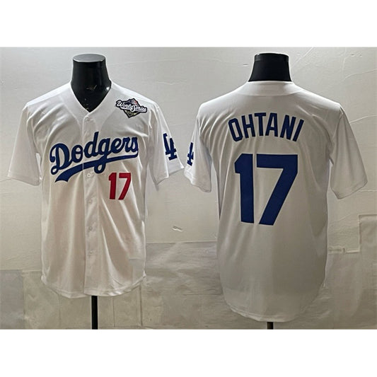 Los Angeles Dodgers #17 Shohei Ohtani White RONA 2025 World Series Home Limited Stitched Jersey
