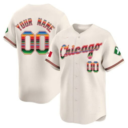 Custom Chicago White Sox Mexico Vapor Premier Limited Jersey V3- Cream RONA