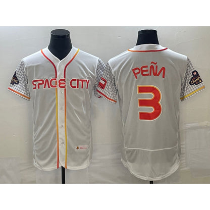 Houston Astros #3 Jeremy Pena Number White RONA 2023 City Connect Flex Base Stitched Jersey