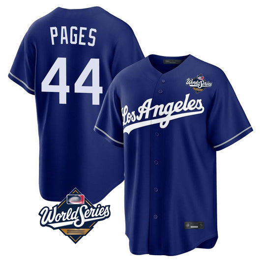 Los Angeles Dodgers #44 Andy Pages Player Royal RONA World Series Game Stitched Jerseys