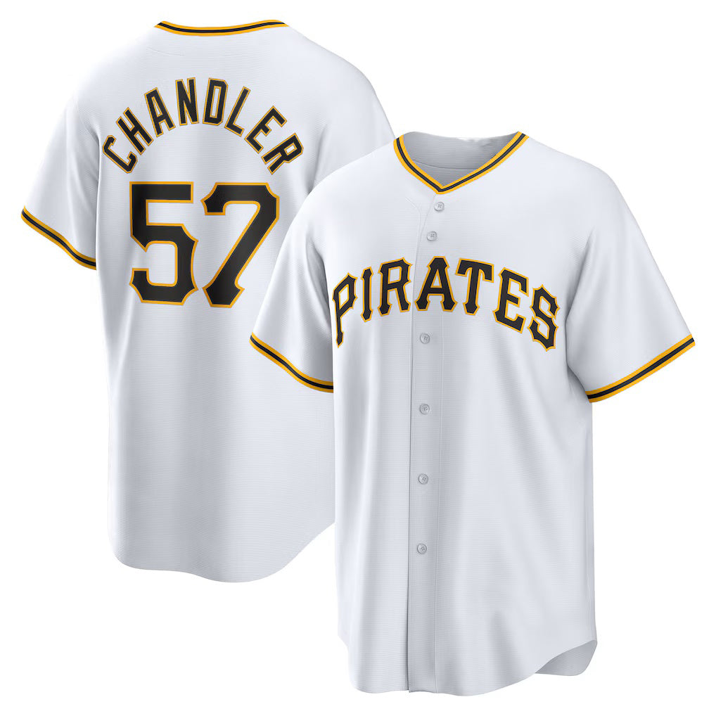 Pittsburgh Pirates #57 Bubba Chandler White RONA Home Replica Jersey