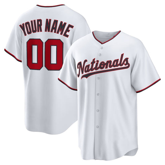 Custom Washington Nationals White RONA Home Replica Jersey