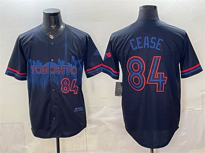Toronto Blue Jays #84 Dylan Cease Navy RONA 2024 City Connect Limited Stitched Jersey