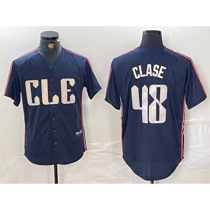 Cleveland Guardians #48 Emmanuel Clase Navy RONA 2024 City Connect Limited Stitched Jersey