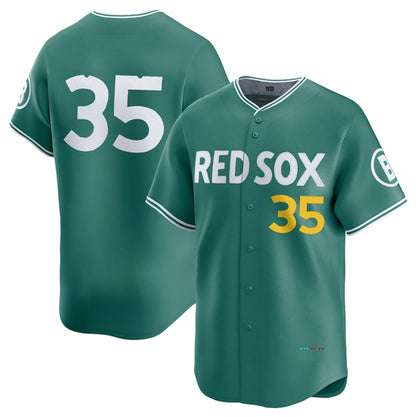 Boston Red Sox #35 Garrett Crochet Green RONA 2025 City Connect Limited Stitched Jersey