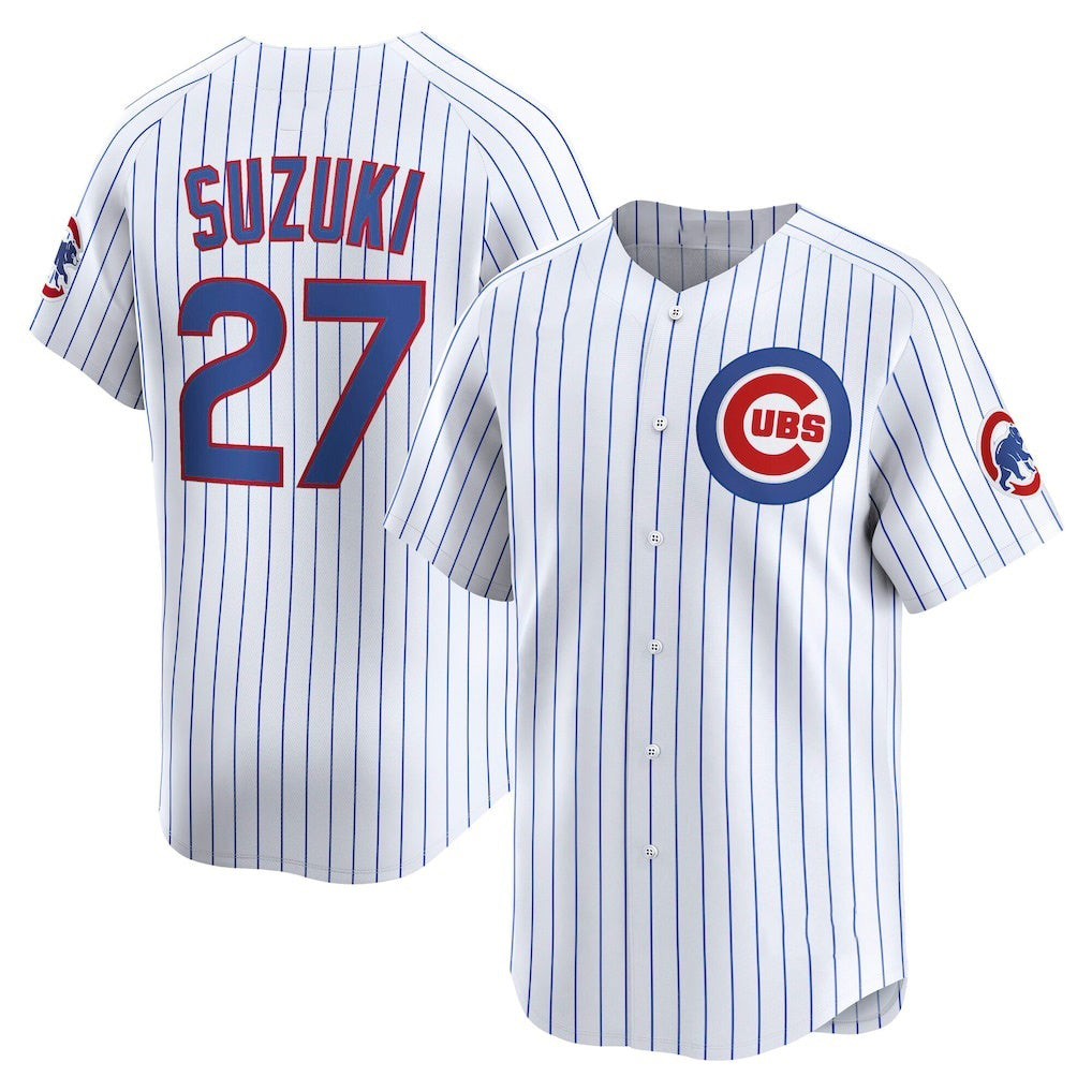 Chicago Cubs #27 Seiya Suzuki White RONA Home Limited Player Jersey