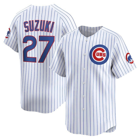 Chicago Cubs #27 Seiya Suzuki White RONA Home Limited Player Jersey