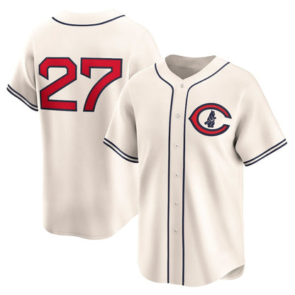Chicago Cubs #27 Seiya Suzuki Cream RONA Throwback Cooperstown Collection Limited Jersey