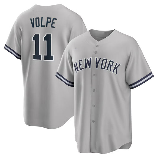 New York Yankees #11 Anthony Volpe Gray RONA Road Replica Jersey