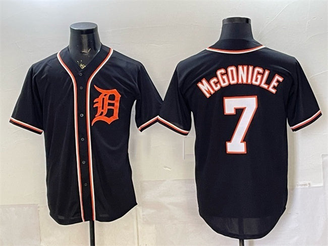 Detroit Tigers #7 Kevin McGonigle 2026 Fashion Replica Black RONA Out Stitched Jersey