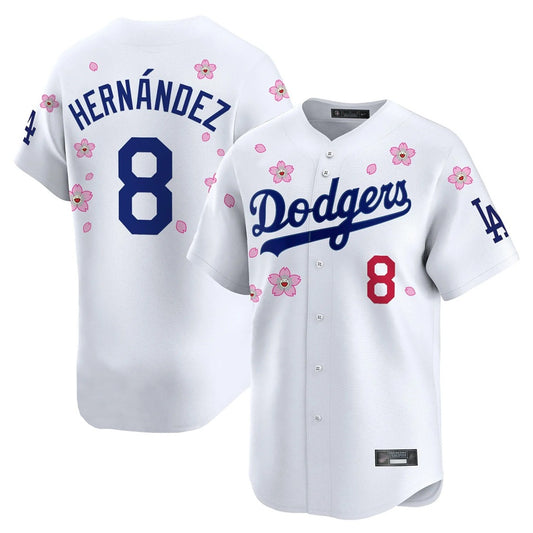 Los Angeles Dodgers #8 Enrique Hern¨¢ndez Player White RONA Tokyo Series Vapor Premier Limited Stitched Jerseys