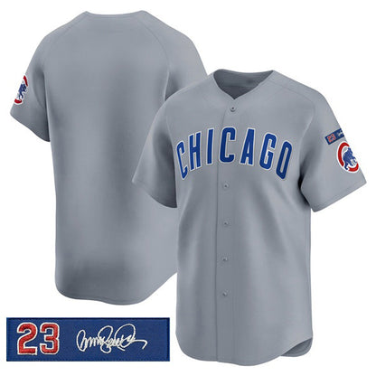 Chicago Cubs Blank Gray RONA 'Ryne Sandberg Tribute' Vapor Limited V3 Stitched Jersey