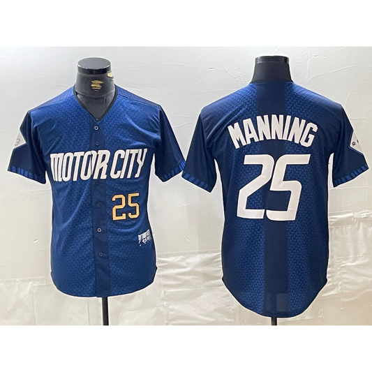 Detroit Tigers #25 Matt Manning 2024 Number Navy RONA City Connect Cool Base Limited Stitched Jersey