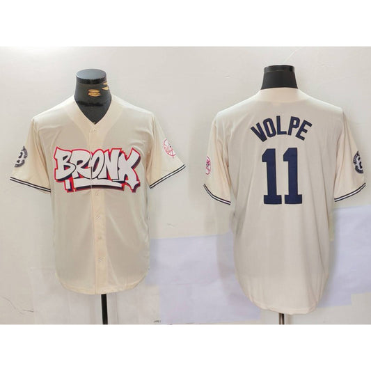 New York Yankees #11 Anthony Volpe Cream RONA Limited Stitched Jersey 2