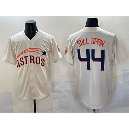 Houston Astros #44 Still Tippin Cream RONA Throwback Cooperstown Collection Limited Stitched Jersey