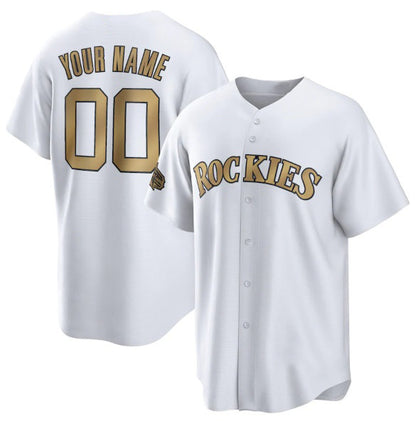 Custom Colorado Rockies Active Player White RONA 2022 All-Star Cool Base Stitched Jersey