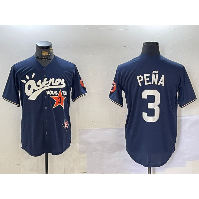 Houston Astros #3 Jeremy Pena Black RONA Cactus Jack Vapor Premier Stitched Jersey