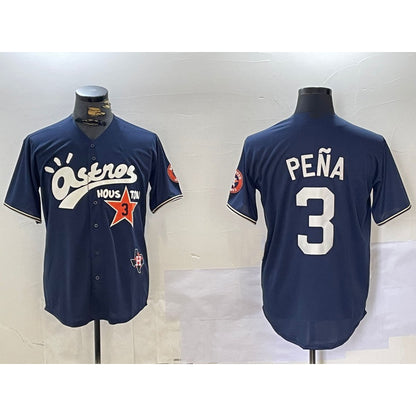 Houston Astros #3 Jeremy Pena Black RONA Cactus Jack Vapor Premier Stitched Jersey
