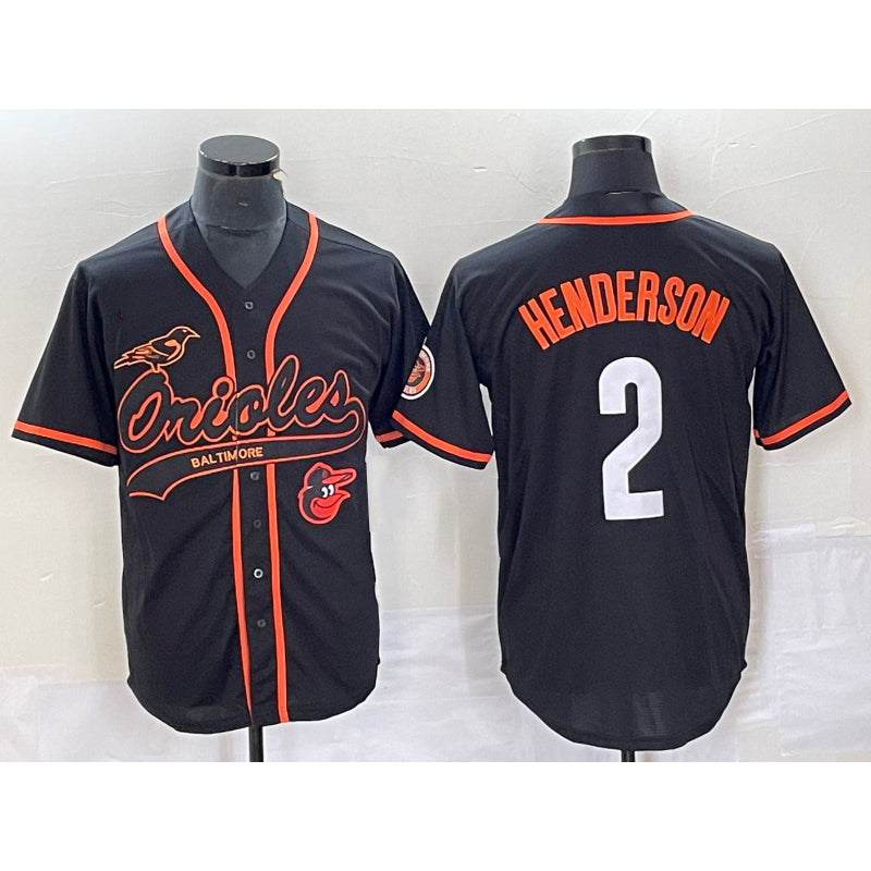 Baltimore Orioles #2 Gunnar Henderson Black RONA With Patch Cool Base Stitched Jersey