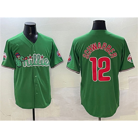Philadelphia Phillies #12 Kyle Schwarber Green RONA Phanatic Limited Stitched Jersey