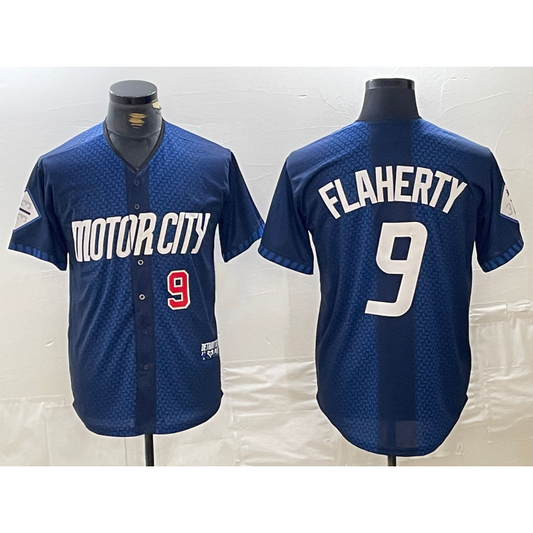 Detroit Tigers #9 Jack Flaherty Number 2024 Navy RONA City Connect Cool Base Limited Stitched Jersey