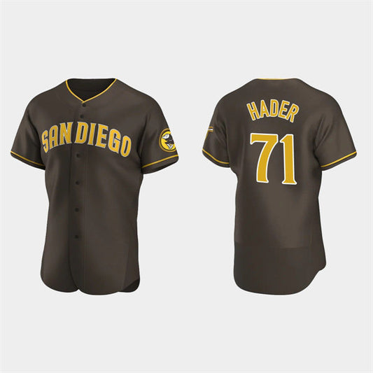 San Diego Padres #71 Josh Hader Brown RONA Road Player FlexBase Jersey