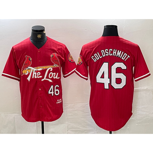 St. Louis Cardinals #46 Paul Goldschmidt Red RONA 2024 City Connect Limited Stitched Jersey