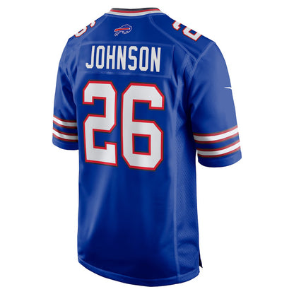 B.Bills #26 Ty Johnson Royal RONA Team Game Jersey