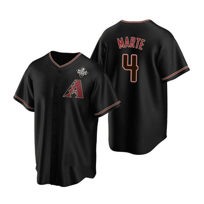 Arizona Diamondbacks #4 Ketel Marte Black RONA 2023 World Series Cool Base Stitched Jersey
