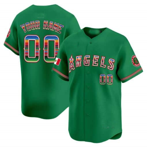 Custom Los Angeles Angels Mexico Vapor Premier Limited Jersey ¨C Green RONA