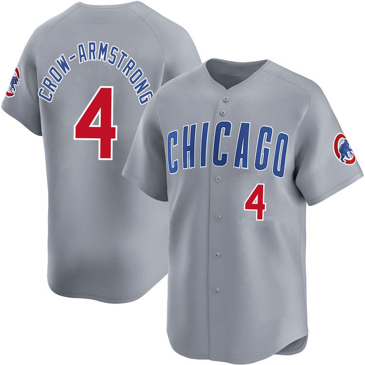 Chicago Cubs #4 Pete Crow-Armstrong Gray RONA Limited Stitched Jersey