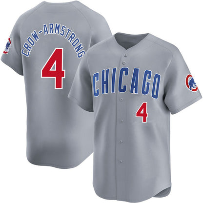 Chicago Cubs #4 Pete Crow-Armstrong Gray RONA Limited Stitched Jersey