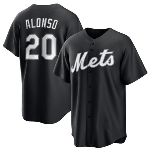 New York Mets #20 Pete Alonso Black RONA Lights Out Limited Stitched Jersey