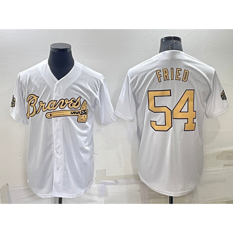 Atlanta Braves #54 Max Fried White RONA 2022 All Star Stitched Cool Base Jersey