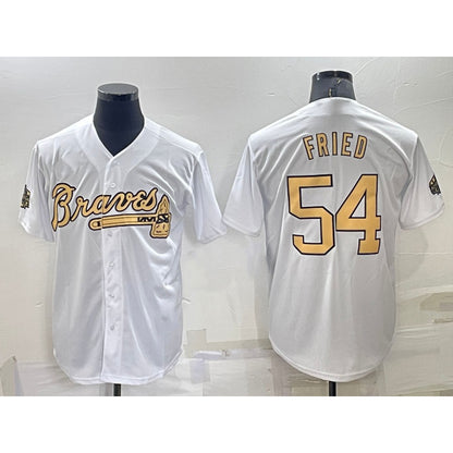 Atlanta Braves #54 Max Fried White RONA 2022 All Star Stitched Cool Base Jersey