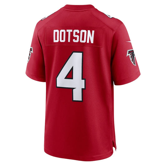 A.Falcons #4 Jahan Dotson Red RONA Team Game Jersey