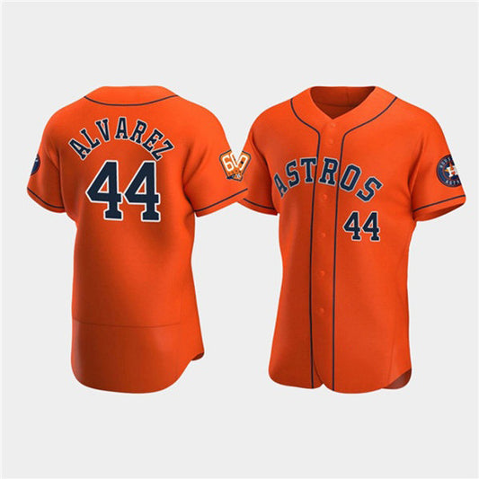 Houston Astros #44 Yordan Alvarez Orange RONA 60th Anniversary Flex Base Stitched Jersey