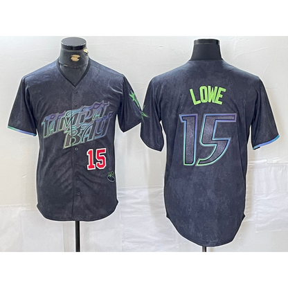 Tampa Bay Rays #15 Josh Lowe Number Charcoal RONA 2024 City Connect Limited Stitched Jerseys