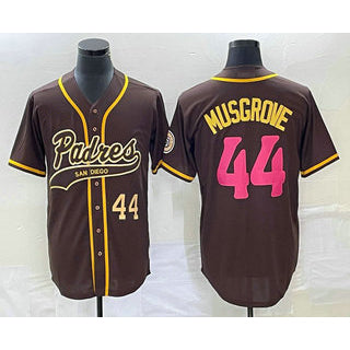 San Diego Padres #44 Joe Musgrove Number Brown RONA NEW 2023 City Connect Cool Base Stitched Jersey