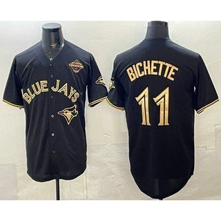 Toronto Blue Jays #11 Bo Bichette Black Gold RONA 2025 American League Champions Limited Stitched Jersey