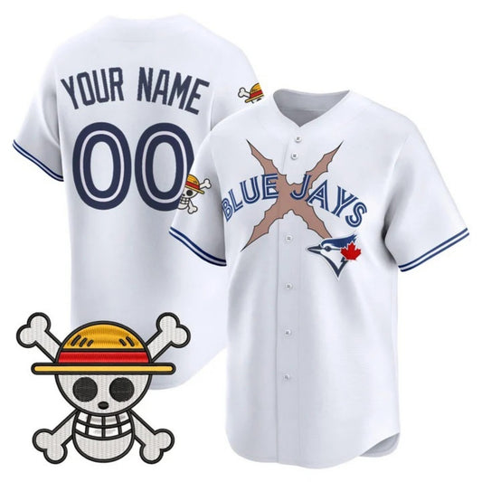 Custom Toronto Blue Jays x One Piece White RONA Vapor Premier Limited Jersey - Stitched